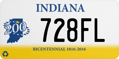 IN license plate 728FL