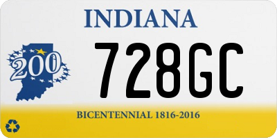 IN license plate 728GC