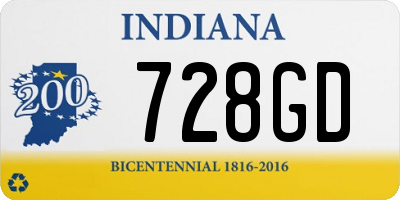 IN license plate 728GD