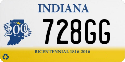 IN license plate 728GG