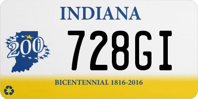 IN license plate 728GI