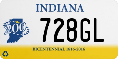 IN license plate 728GL