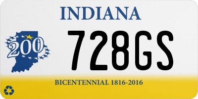 IN license plate 728GS