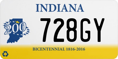 IN license plate 728GY