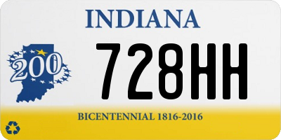 IN license plate 728HH