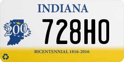 IN license plate 728HO