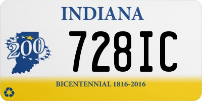 IN license plate 728IC