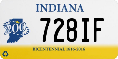 IN license plate 728IF
