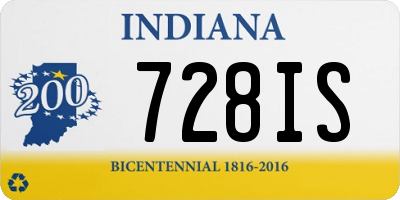 IN license plate 728IS