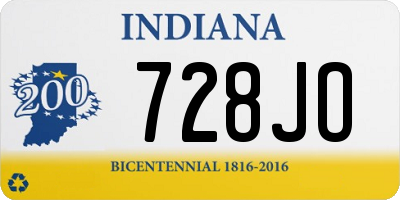 IN license plate 728JO