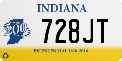 IN license plate 728JT