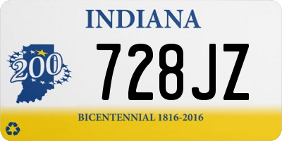 IN license plate 728JZ