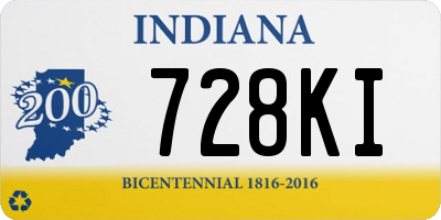 IN license plate 728KI