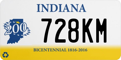 IN license plate 728KM