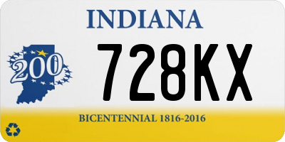 IN license plate 728KX