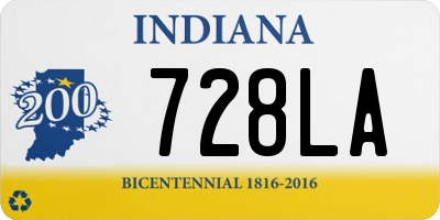 IN license plate 728LA