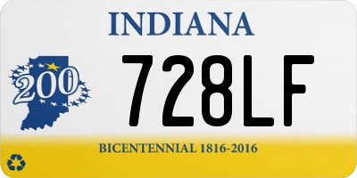 IN license plate 728LF