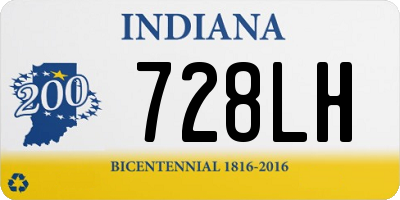 IN license plate 728LH