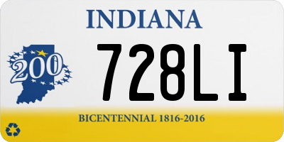 IN license plate 728LI