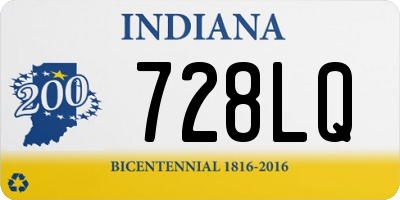 IN license plate 728LQ