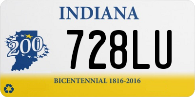 IN license plate 728LU