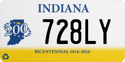 IN license plate 728LY