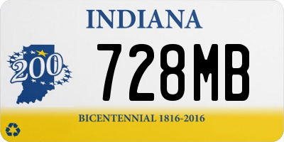 IN license plate 728MB