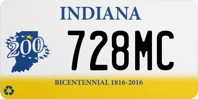 IN license plate 728MC