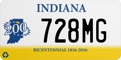 IN license plate 728MG