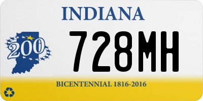 IN license plate 728MH