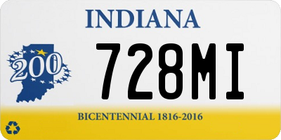 IN license plate 728MI