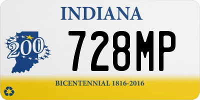 IN license plate 728MP