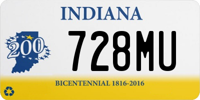 IN license plate 728MU