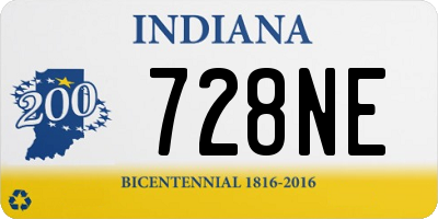 IN license plate 728NE