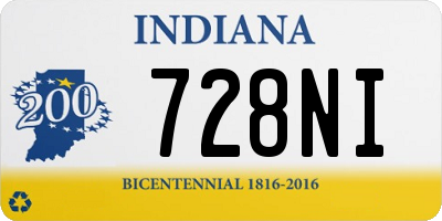 IN license plate 728NI