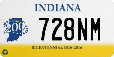 IN license plate 728NM