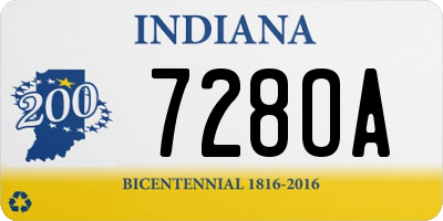 IN license plate 728OA