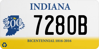 IN license plate 728OB