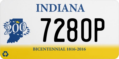 IN license plate 728OP