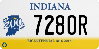 IN license plate 728OR