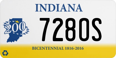 IN license plate 728OS