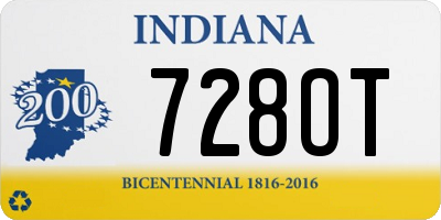 IN license plate 728OT