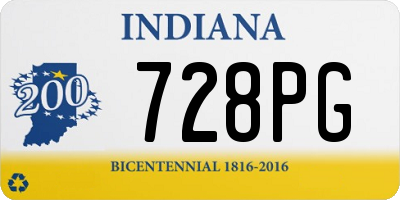 IN license plate 728PG