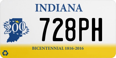 IN license plate 728PH