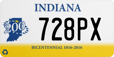 IN license plate 728PX