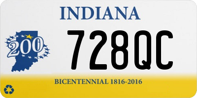 IN license plate 728QC