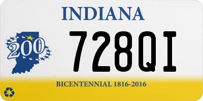 IN license plate 728QI