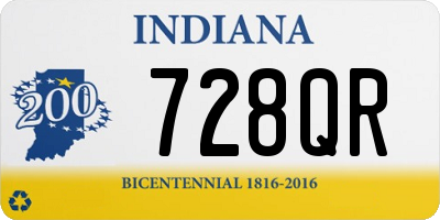 IN license plate 728QR