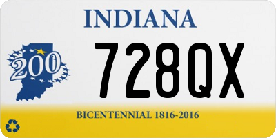 IN license plate 728QX