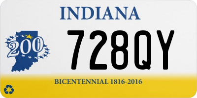 IN license plate 728QY